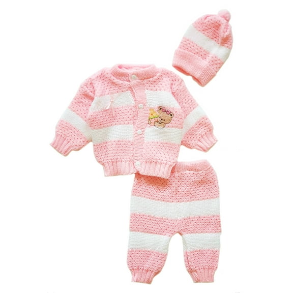 Abelito Baby Girls Boys Crochet Outfit Set, 3-Piece, 0-6 Months