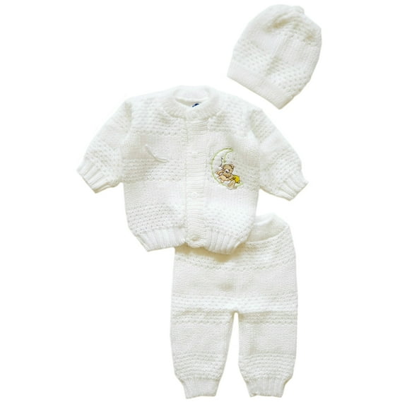 Abelito Baby Girls Boys Crochet Outfit Set, 3-Piece, 0-6 Months