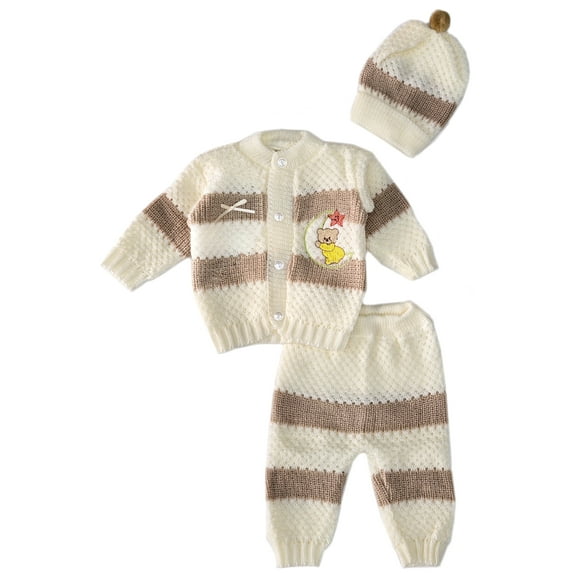 Abelito Baby Girls Boys Crochet Outfit Set, 3-Piece, 0-6 Months