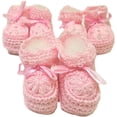 thumbnail image 1 of Abelito Newborn Baby Boy Girl Hand Crochet Booties, 1 of 1