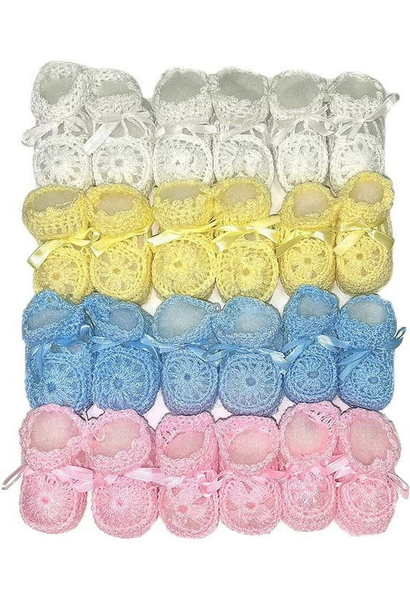 Newborn Baby Boy Girl Hand Crochet Booties