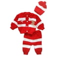 thumbnail image 1 of Abelito Newborn Baby Boy's Girl's Unisex Warm Winter 3 Pieces Crochet Outfit Set, 1 of 1