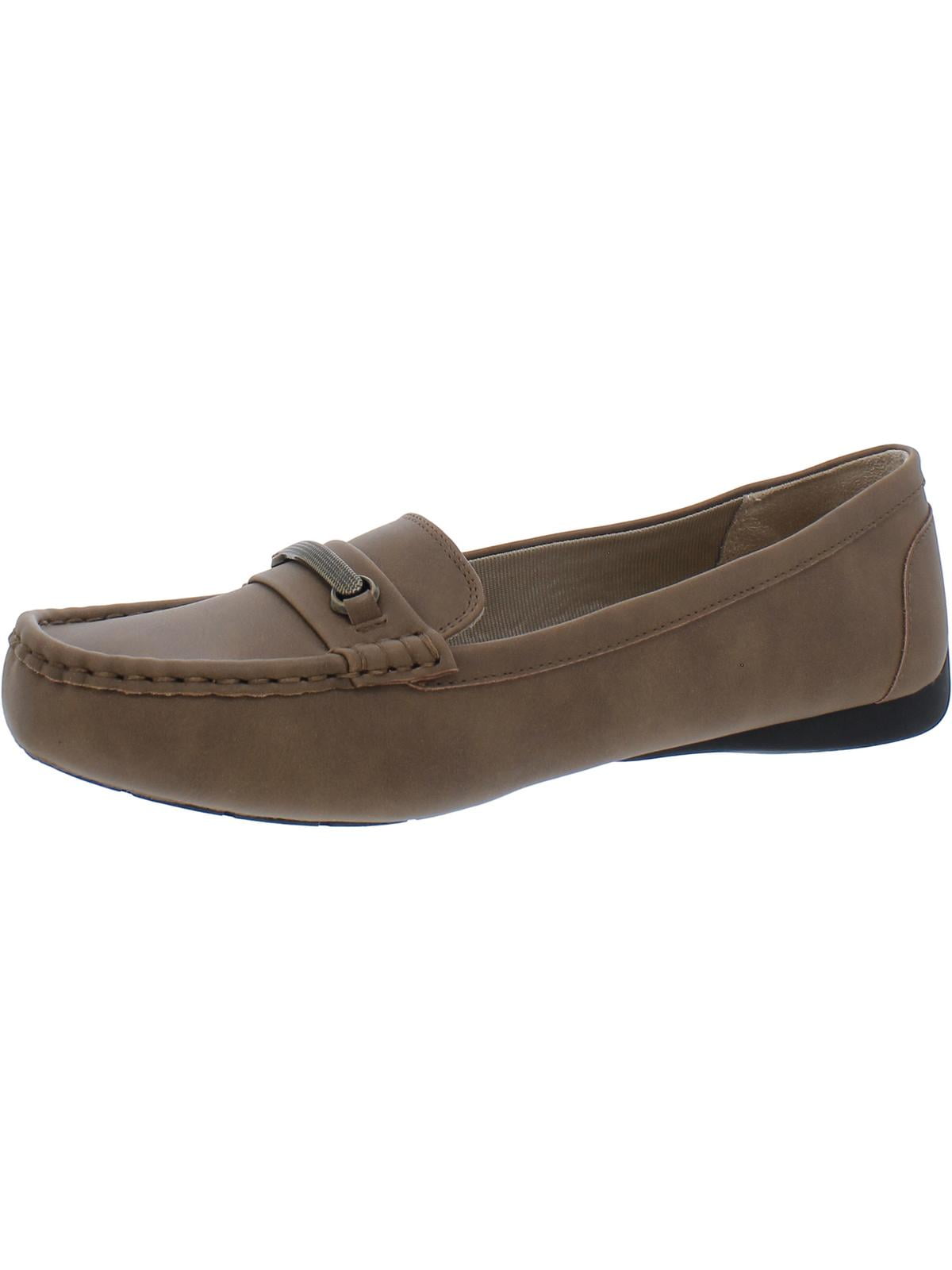 Abella Womens Sofiah Faux Leather Slip On Loafers