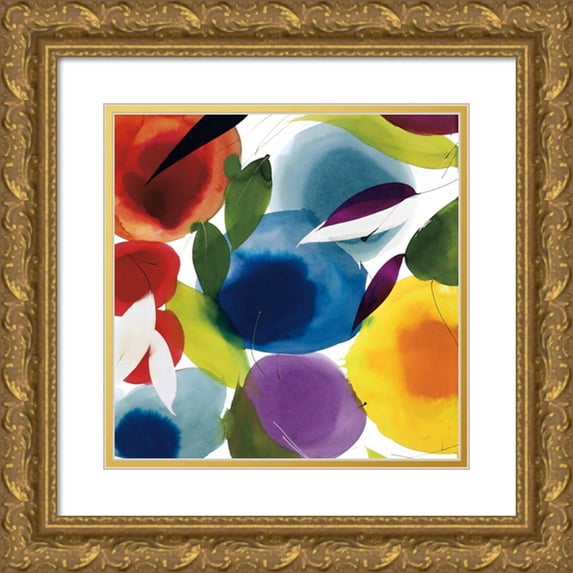 Abellan, Lola 15x15 Gold Ornate Wood Framed with Double Matting Museum Art Print Titled - The Melody of Color I