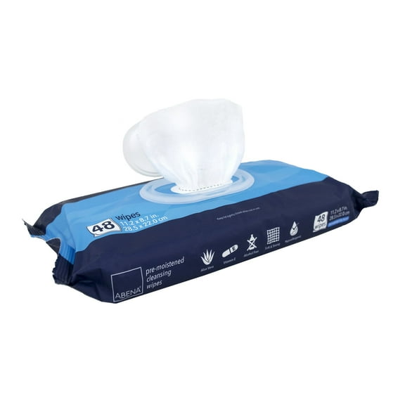 Abena 3775 Personal Wipe, Pack of 48