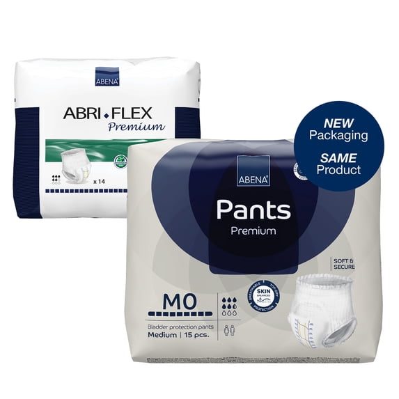 Abena Abri-Flex Premium M0 Underwear for Incontinence, Moderate Absorbency - Size Medium, 168 Ct