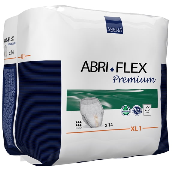 Abena Abri-Flex Premium Protective Underwear, XL1, 14 Count
