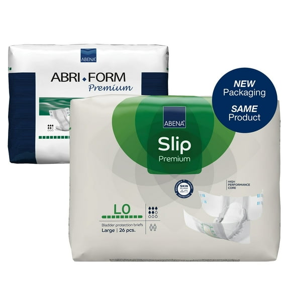 Abena Abri-Form Premium Incontinence Briefs L0, Moderate Absorbency, Large, 26 Count, 4 Packs, 104 Total