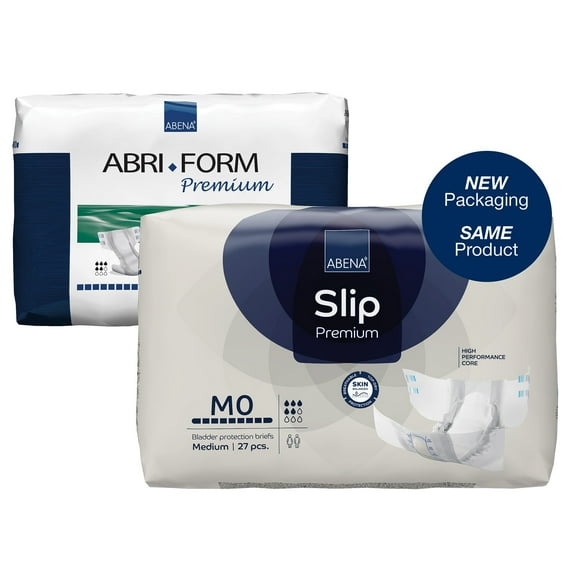 Abena Abri-Form Premium Incontinence Briefs M0, Moderate Absorbency, Medium, 26 Count, 2 Packs, 52 Total