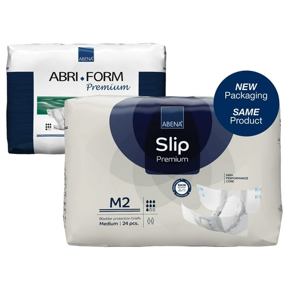 Abena Abri-Form Premium Incontinence Briefs M2, Heavy Absorbency, Medium, 24 Count, 4 Packs, 96 Total