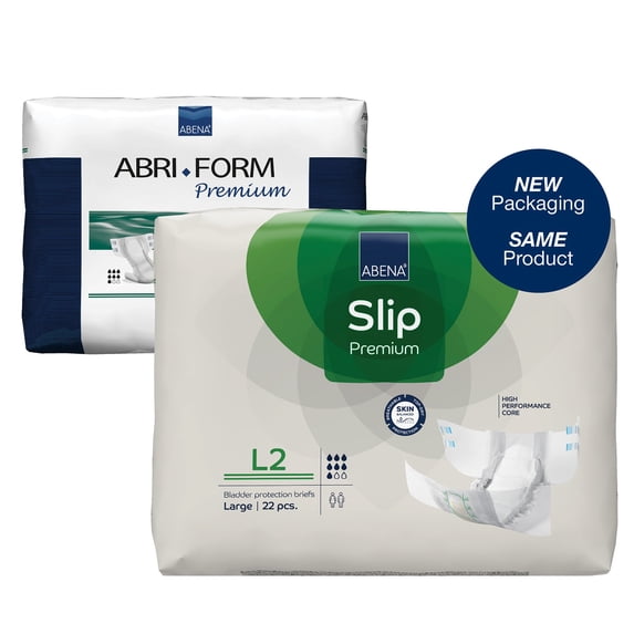 Abena Abri-Form Premium L2 Adult Incontinence Brief L Heavy Absorbency Contoured, 43065, 22 Ct