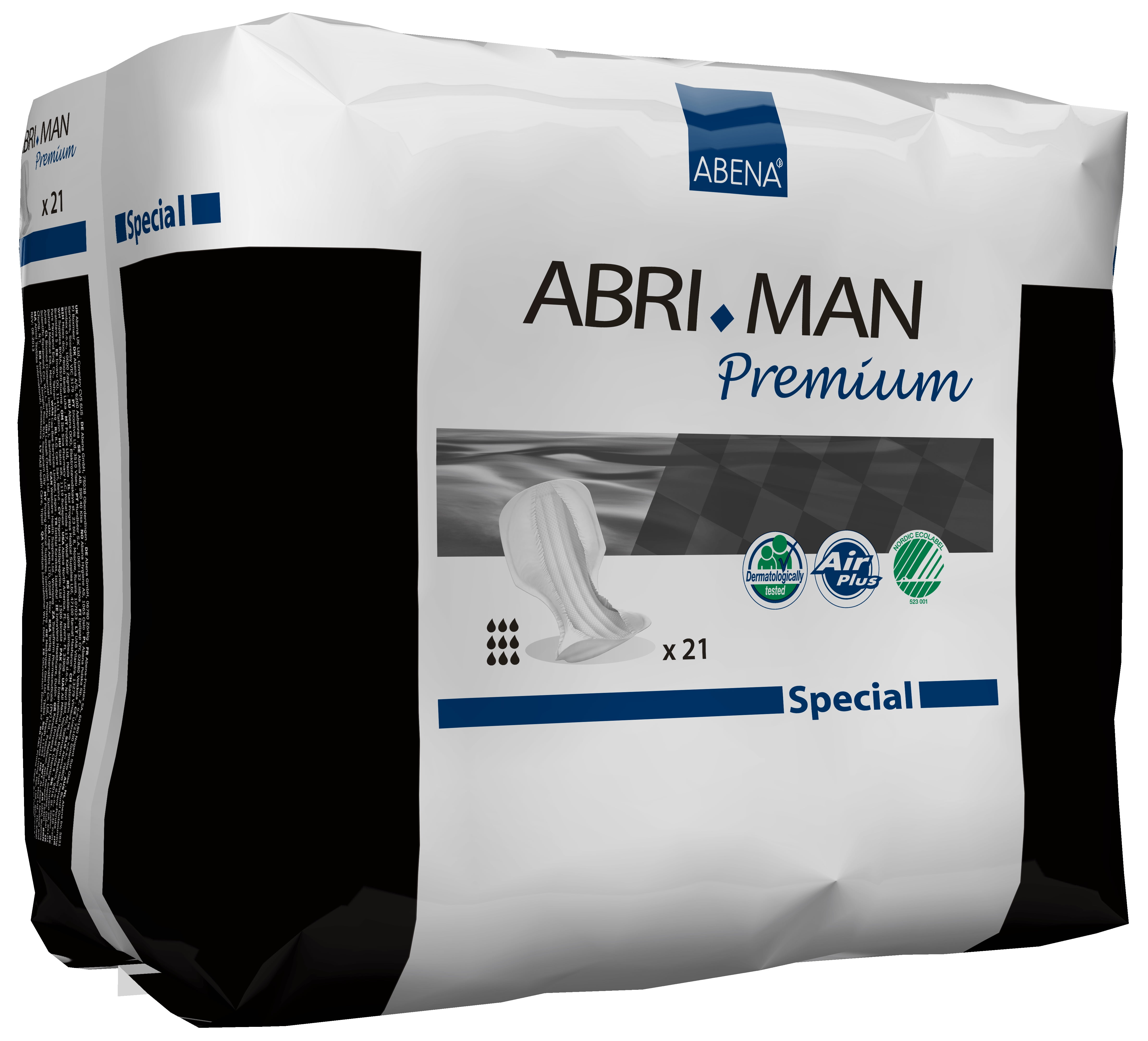Abena AbriMan Male Pouch Incontinence Pads, Special, 21 Count