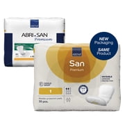 Abena Abri-San Premium Unisex Incontinent Pad Contoured 9" L 9253, 54, 28 Ct