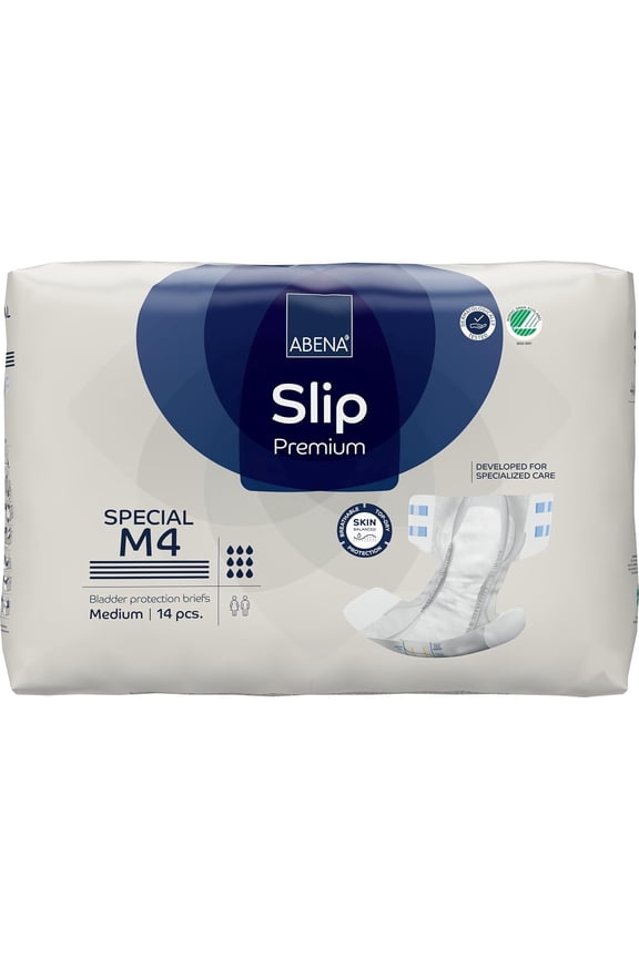 Classic Design Adult Diapers, Slip Special Premium Incontinence Briefs, Heavy Absorbency, Level 4, Medium, 14 Count