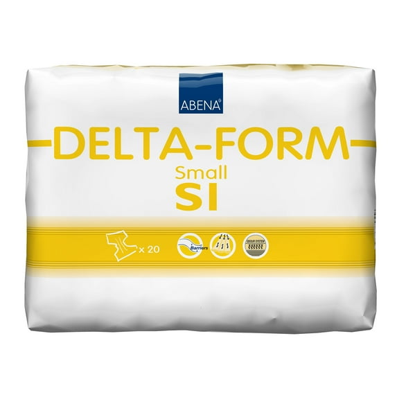 Abena Delta-Form Adult Incontinence Brief S Moderate Absorbency Contoured, 308851, 40 Ct