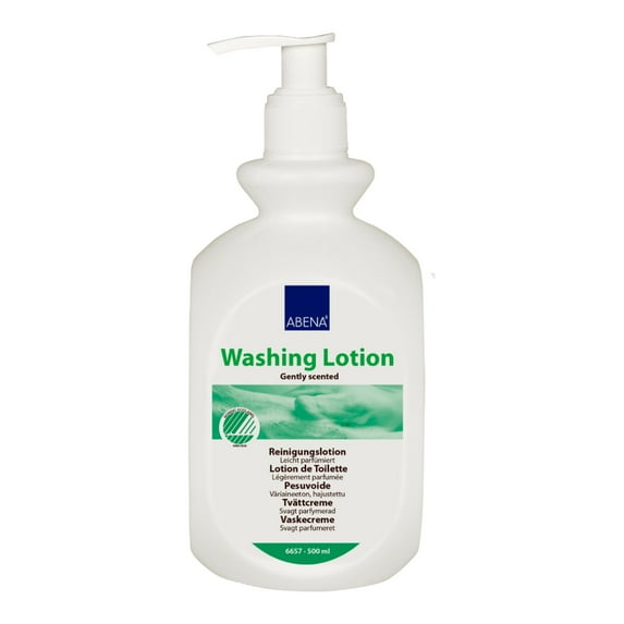 Abena Lotion Rinse-Free Body Wash Pump Bottle Mild Scent 16.9 oz. 6657 6 Ct