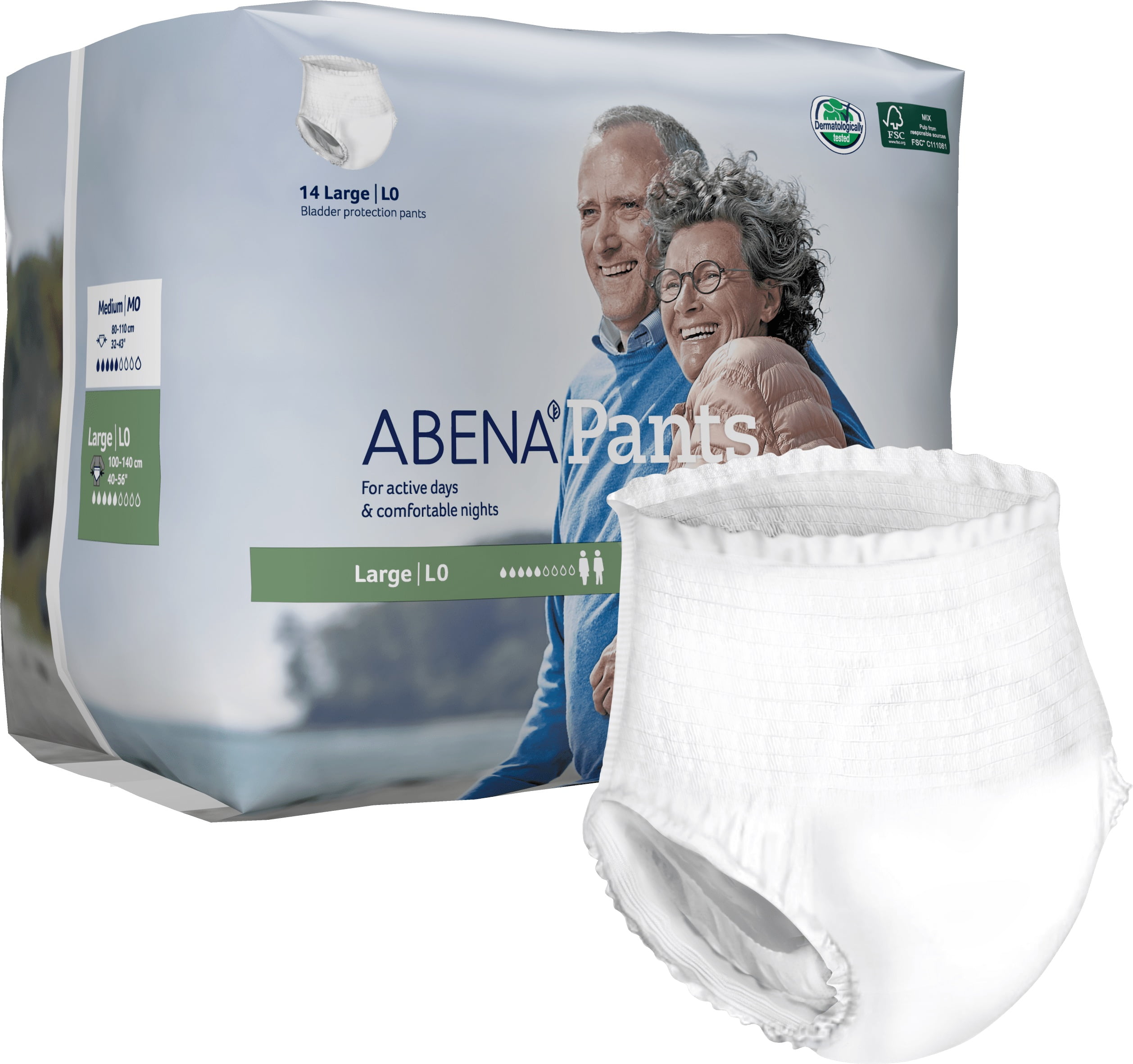 Abena Pants Premium Incontinence Underwear, L0 , 14 Count
