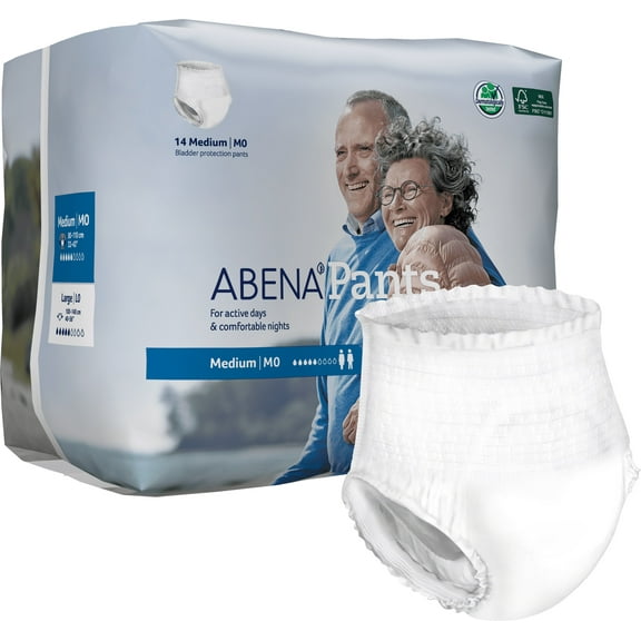 Abena Pants Premium Incontinence Underwear, M0, 84 Count (6 Packs of 14)