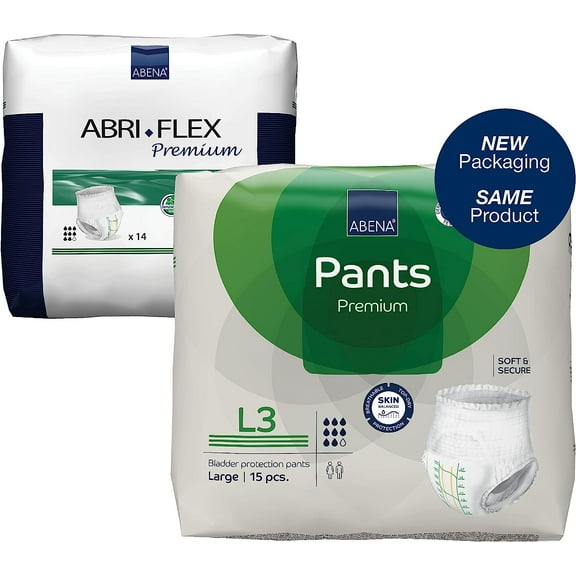 Abena Premium Incontinence Protective Underwear, Abena Pants, Pull-ups, Heavy Absorbency, Level 3, Large, 90 Count