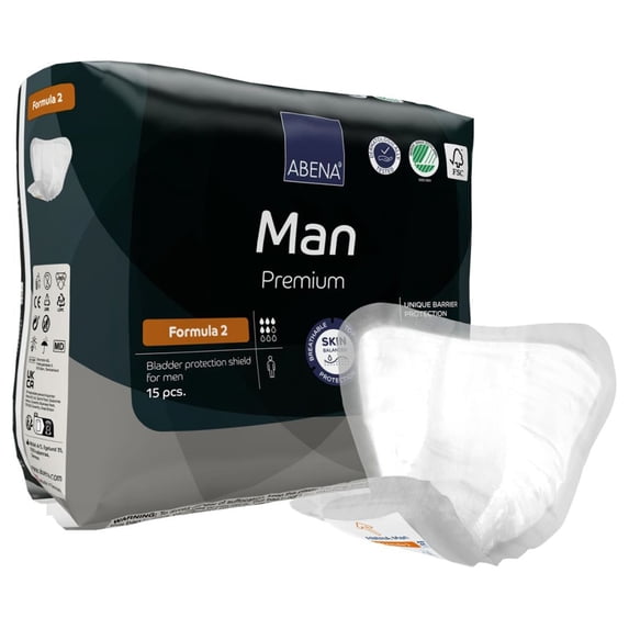 Abena Premium Man Male Incontinent Pad 9 X 11.4 Inch 1000021336, 55, 180 Ct