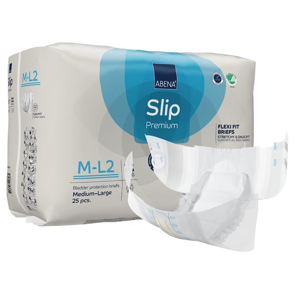 Abena Slip Flexi Fit Adult Incontinence Brief M Heavy Absorbency Breathable, 1000020860, 25 Ct