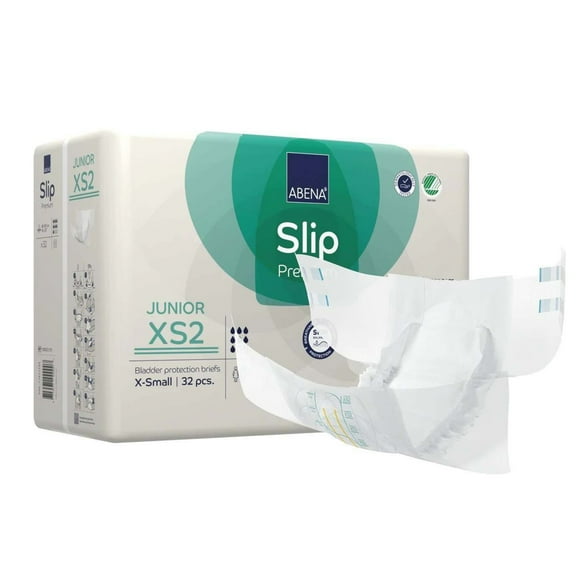 Abena Slip Premium Junior XS2 Youth Youth Incontinence Brief XS Heavy Absorbency 1000021279, 62, 256 Ct