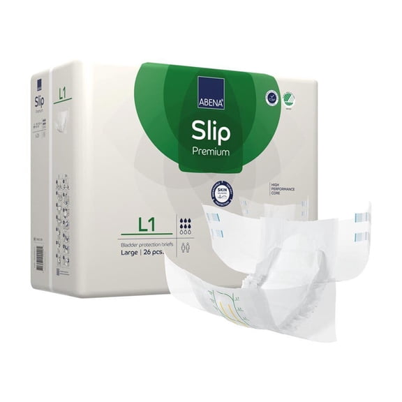 Abena Slip Premium L1 Adult Incontinence Brief L Heavy Absorbency 1000021289, 48, 26 Ct