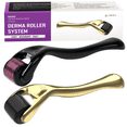 thumbnail image 1 of Abera 540 Microneedle Roller for Face Care, Body, Beard and Hair, 2 Pack (1 Gold + 1 Black), 1 of 7