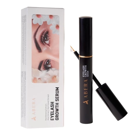 ABERA Eyelash Growth Serum with Natural Peptides – Lash Enhancer for Fuller-Looking Lashes, 5ml
