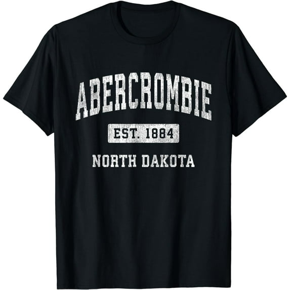 Abercrombie North Dakota ND Vintage Athletic Sports Design T-Shirt