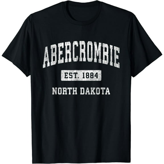 Abercrombie North Dakota ND Vintage Athletic Sports Design T-Shirt