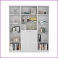 thumbnail image 1 of Aberdeen 3-Piece Modern Bookcase Living Room Set | White | Engineered Wood, 1 of 9