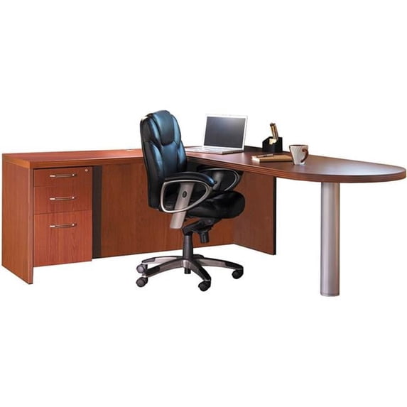 Mayline AT11LCR 7 ft. x 6 in. Aberdeen Series Suite 11 Executive Desk, Cherry