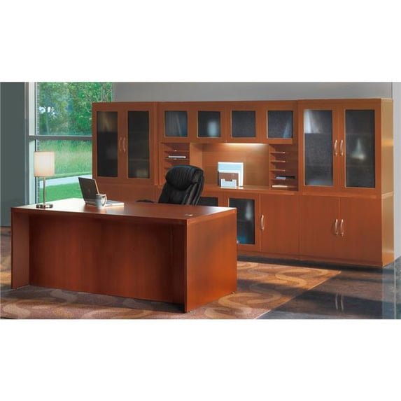 Mayline AT35LCR 12 x 8 ft. Aberdeen Series Suite 35 Executive Desk, Cherry
