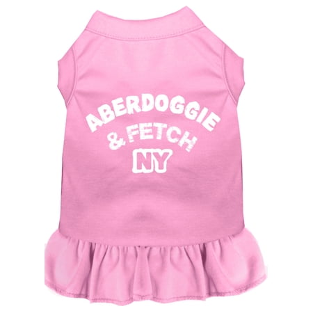 Dog Dress, Dog Dress, Screen Printed, "Aberdoggie Fetch NY"