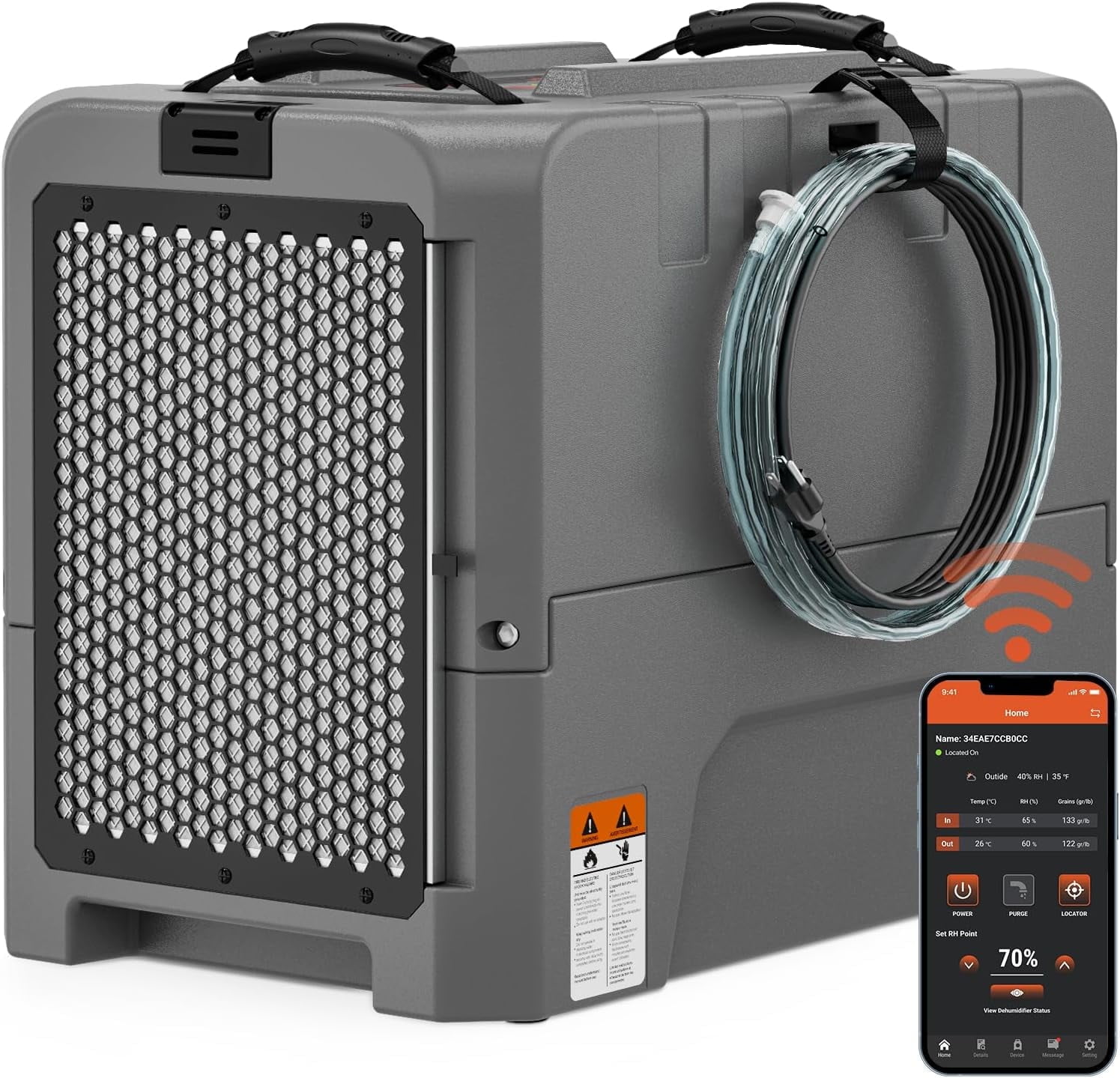 Abestorm 180 PPD Smart WiFi Commercial Dehumidifiers with Pump