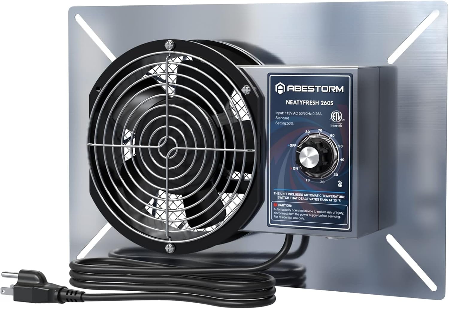 Abestorm 260CFM Crawl Space Ventilation Fan 6.7 Inch Ventilator with Isolation Mesh