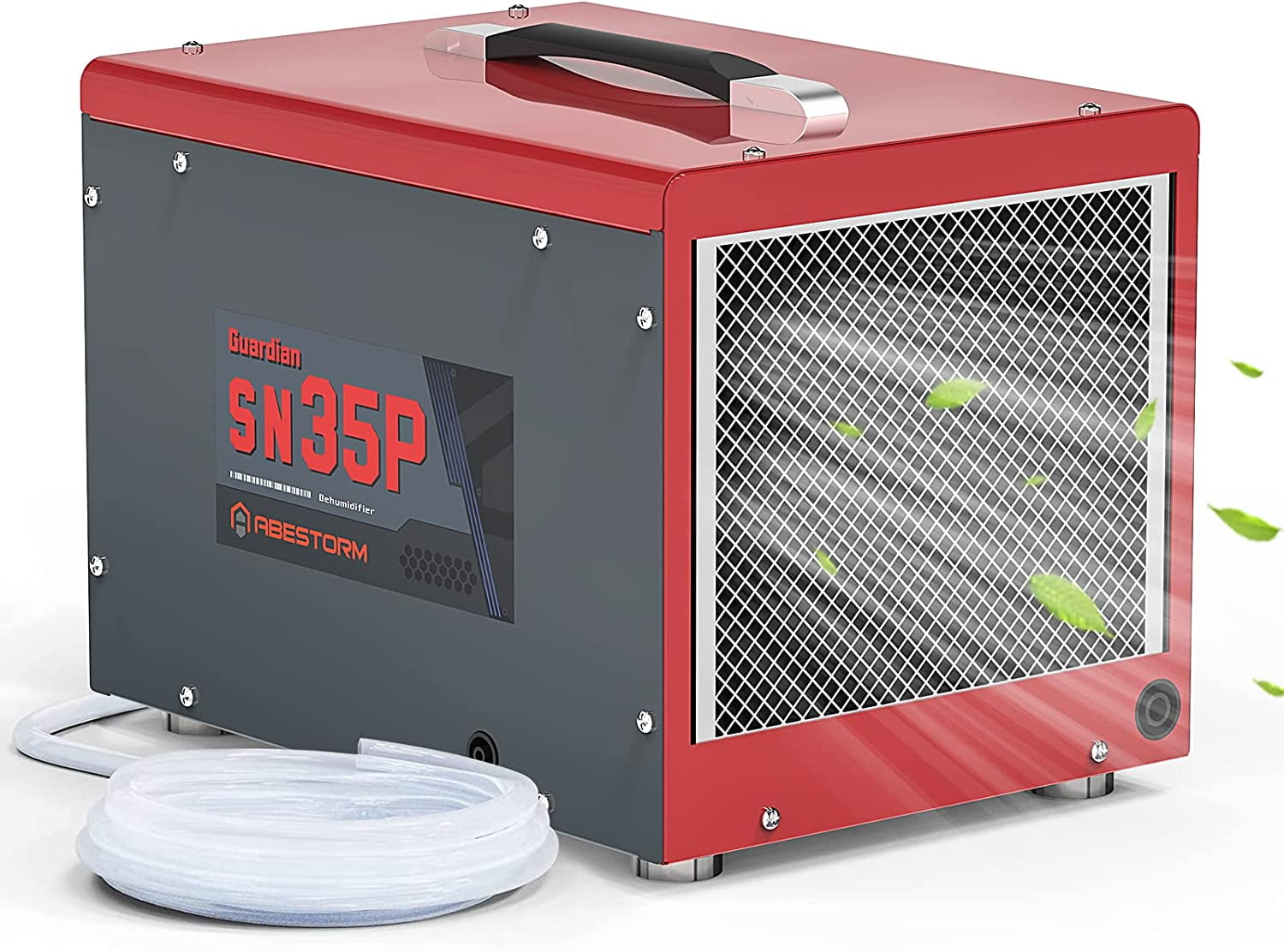Guardian SN35P Red and Gray Portable Commercial Dehumidifier with Pump