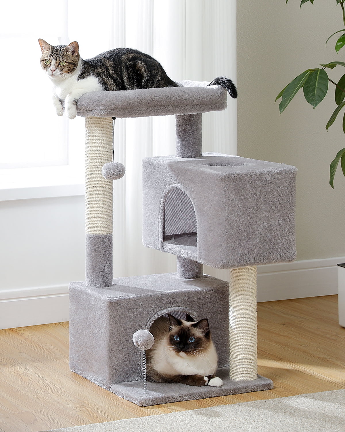 Abewoo Cat Trees and Towers 31.5" Cat Tree Condo with Scratching Posts