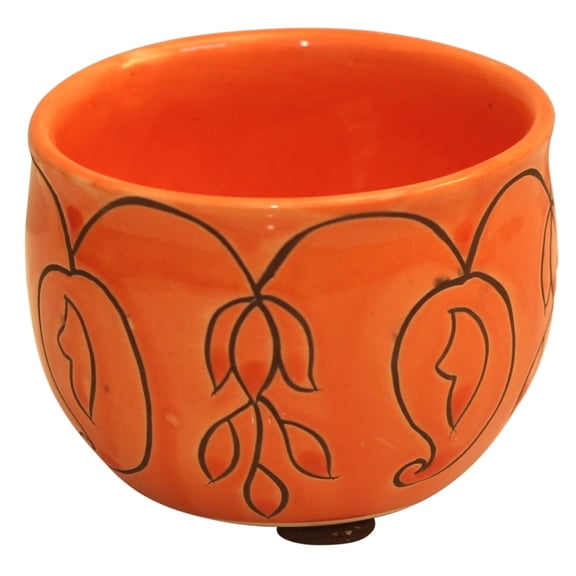 Abhandicrafts Easier to Clean Multi Purpose Hand Engraved Ceramic Bowl, Use as Nuts Bowl, Candy Bowl, Sweets Bowl Home Office Dcor
