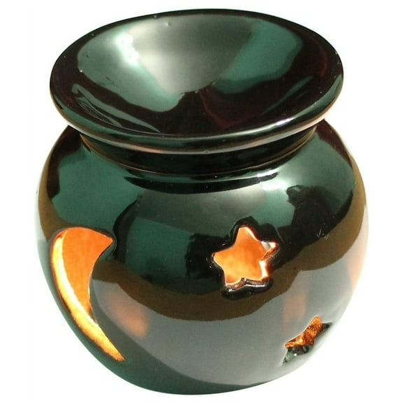 Abhandicrafts Essential Oil Diffuser, Black Ceramic, 1 Count