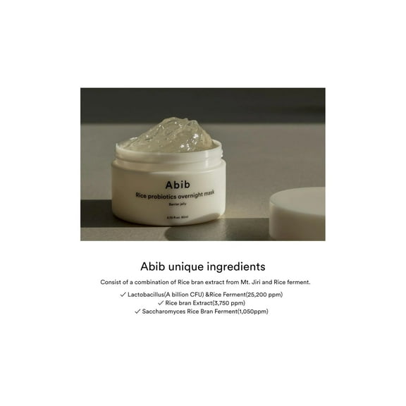 Abib Rice Probiotics Overnight Mask Barrier Jelly 80ml