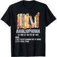 thumbnail image 1 of Abibliophobia Definition Funny Reading Bookworm Reader Book T-Shirt, 1 of 4