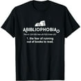 thumbnail image 1 of Abibliophobia, Reader Librarian Bookworm Reading Books Lover T-Shirt, 1 of 4