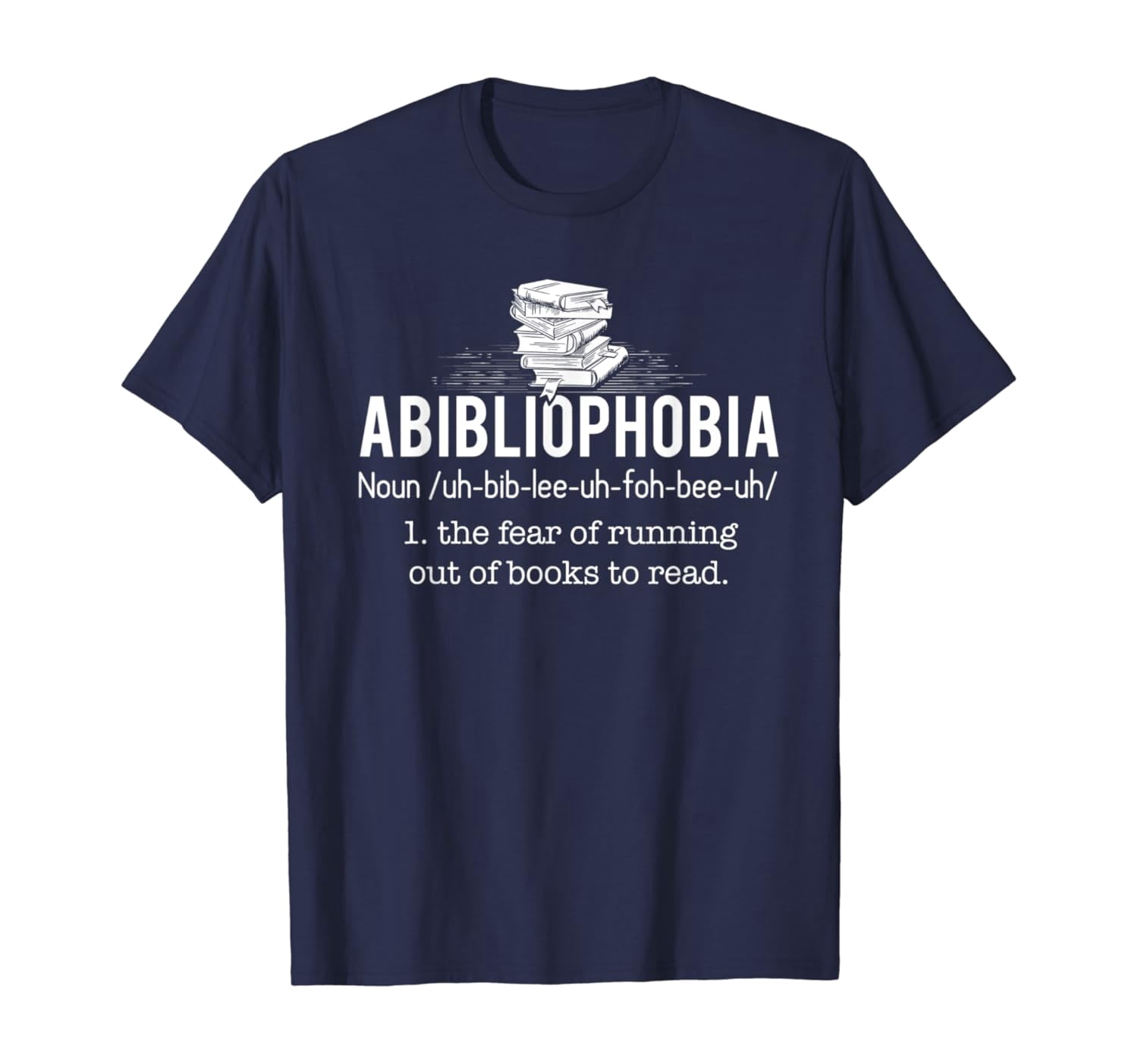 Abibliophobia - Reading Bookworm Reader T-Shirt - Walmart.com