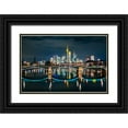 thumbnail image 1 of Abid, Michael 24x17 Black Ornate Wood Framed with Double Matting Museum Art Print Titled - Frankfurt - Skyline, 1 of 4