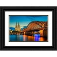 thumbnail image 1 of Abid, Michael 24x17 Black Ornate Wood Framed with Double Matting Museum Art Print Titled - Köln - Dom Sunset, 1 of 4