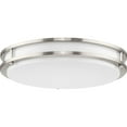 thumbnail image 1 of Abide Collection 5-CCT Integrated LED Brushed Nickel Contemporary 14" Medium Flush Mount Light, 1 of 9