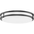 thumbnail image 1 of Abide Collection 5-CCT Integrated LED Matte Black Contemporary 14" Medium Flush Mount Light, 1 of 9