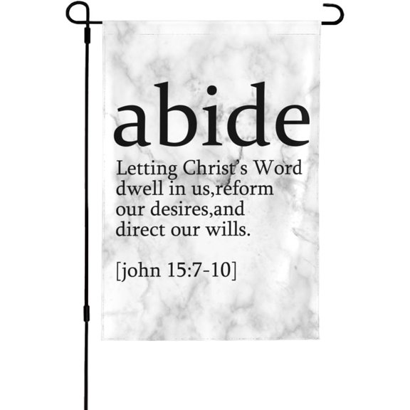 Abide Definition Garden Flag 12.5"X18",Double Sided Yard Lawn Flags For Outside Holiday Outdoor Decor